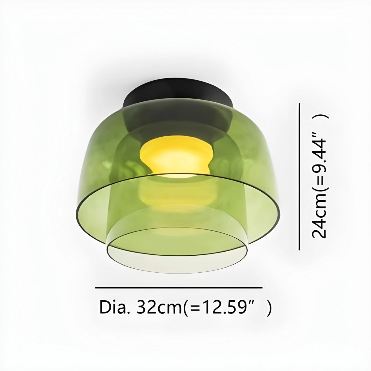 Antizer Colored Glass Ceiling Light for Bedroom