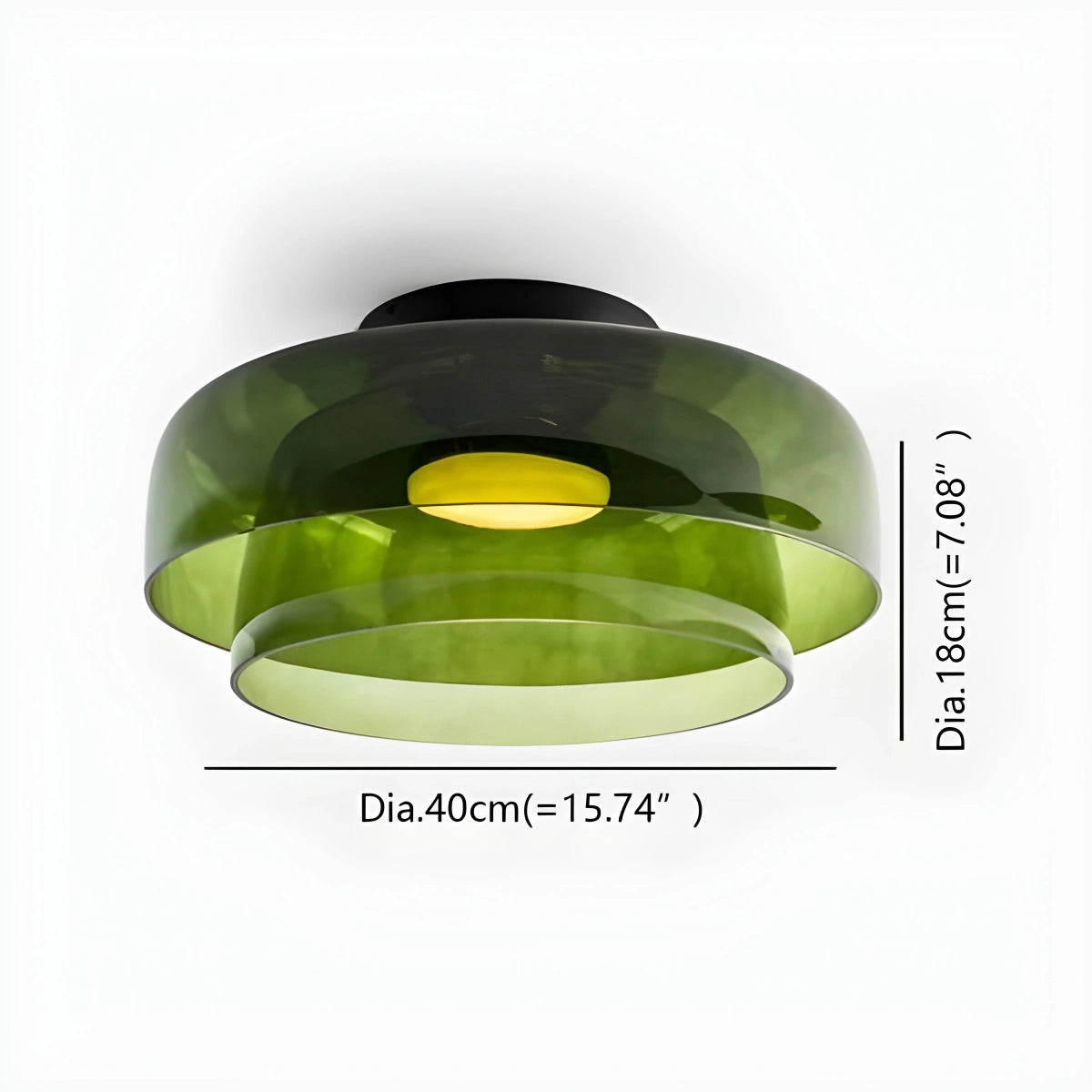 Antizer Colored Glass Ceiling Light for Bedroom