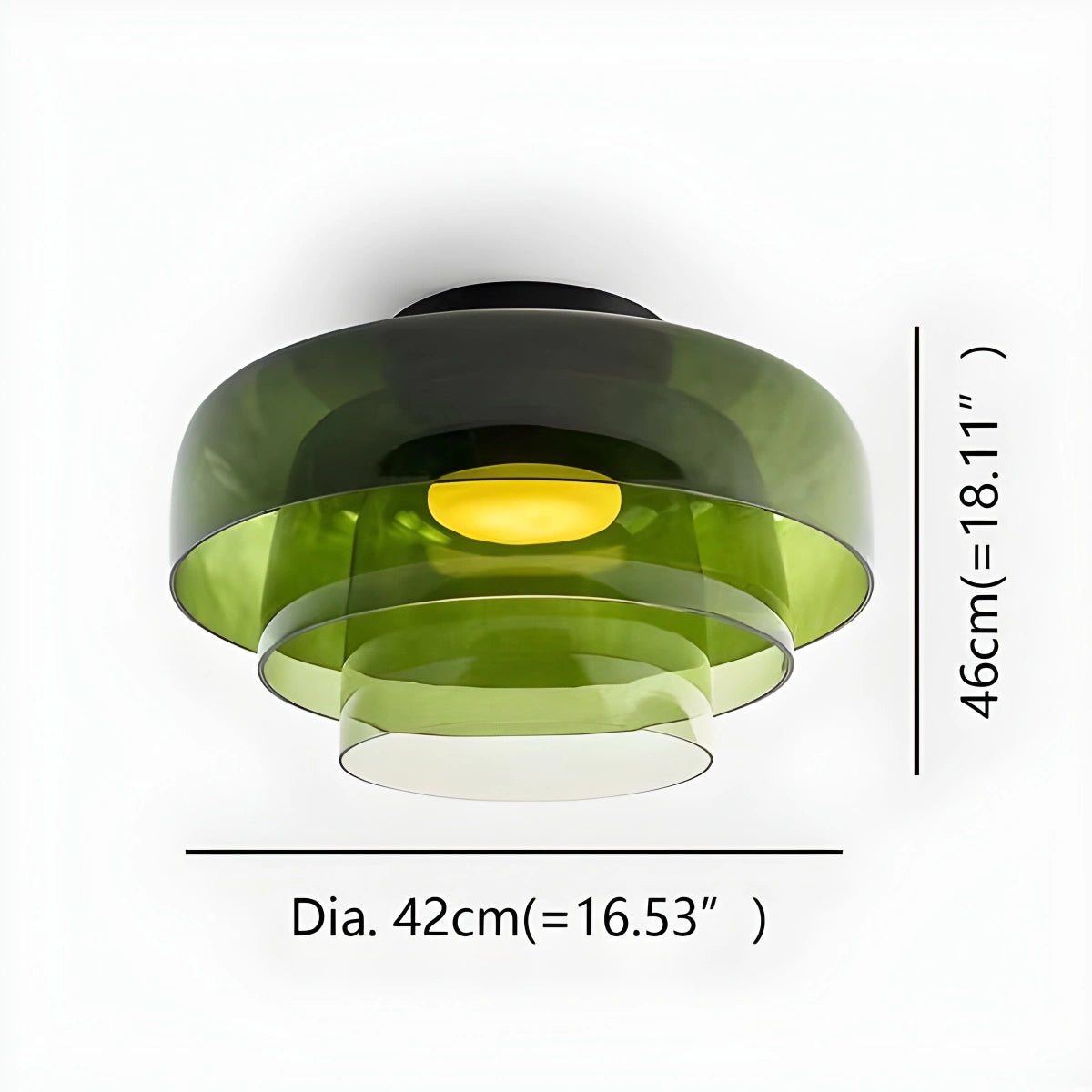 Antizer Colored Glass Ceiling Light for Bedroom