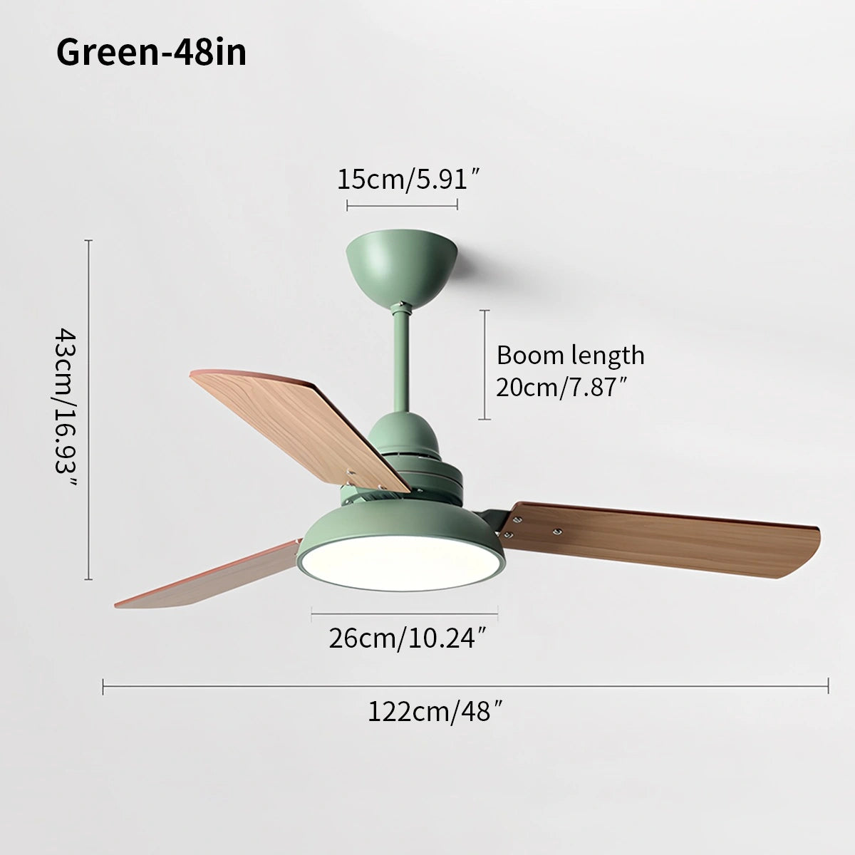 Antizer Modern Minimalist Three Leaf Ceiling Fan Light