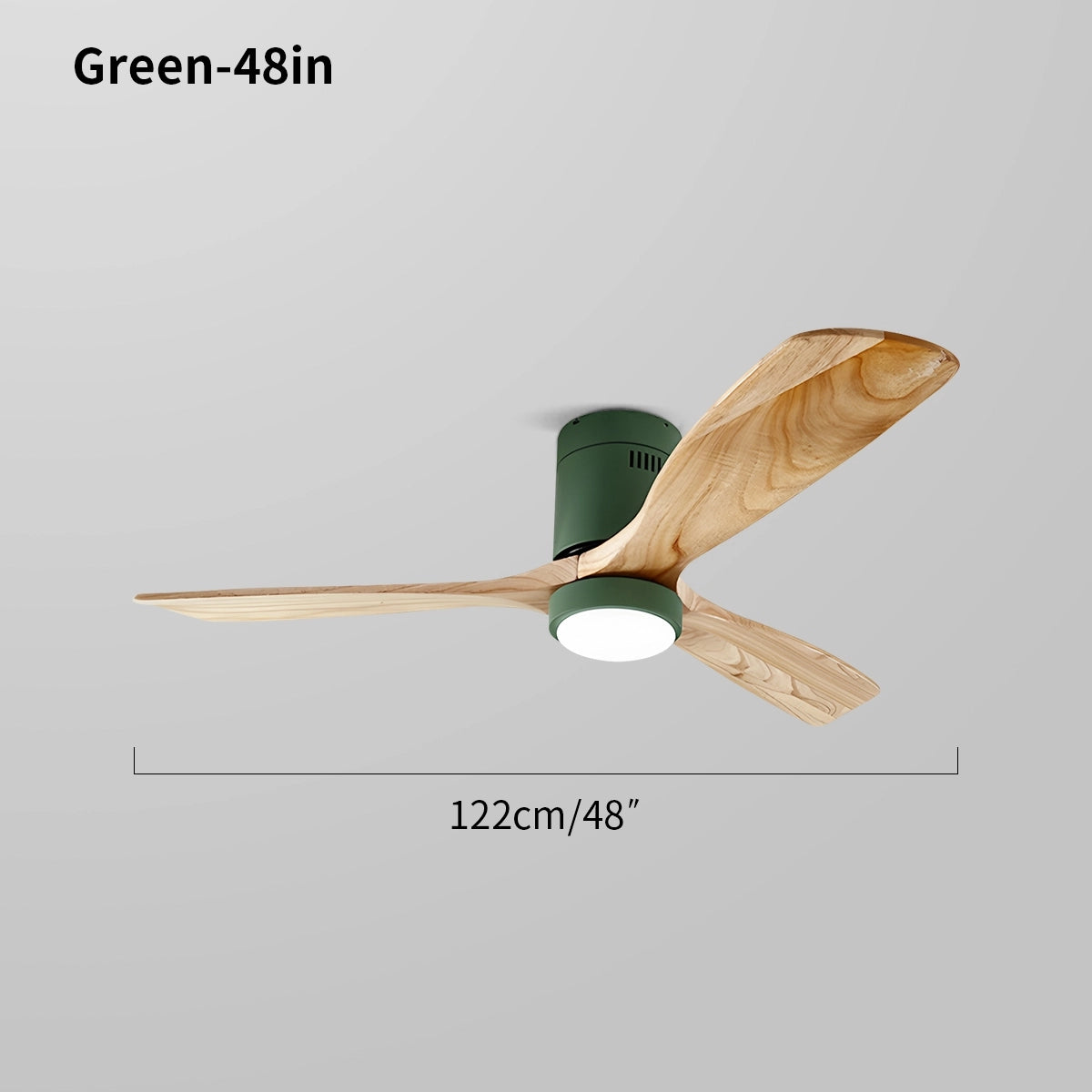 Antizer Mid-century Modern Hugger Ceiling Fan Lamp