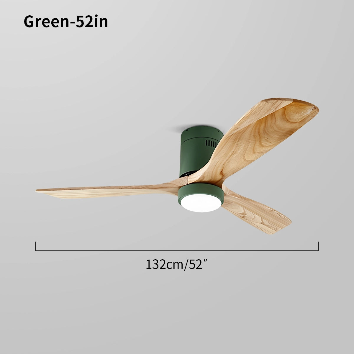 Antizer Mid-century Modern Hugger Ceiling Fan Lamp