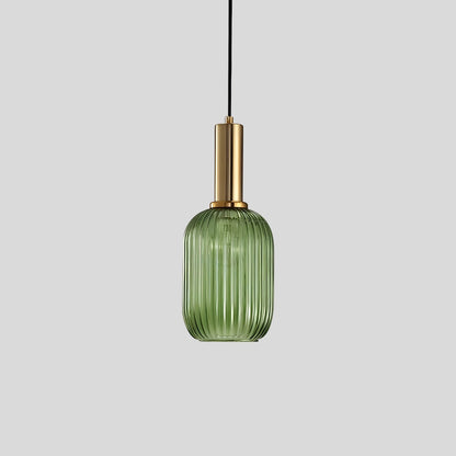 Antizer Nordic Vintage Glass Striped Pendeant Light
