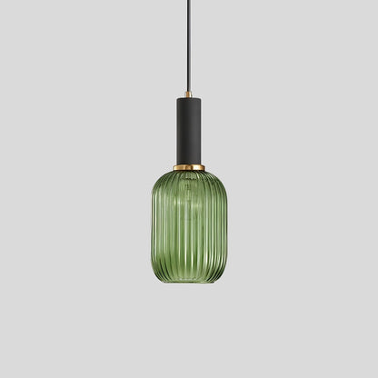 Antizer Nordic Vintage Glass Striped Pendeant Light