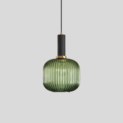 Antizer Nordic Vintage Glass Striped Pendeant Light