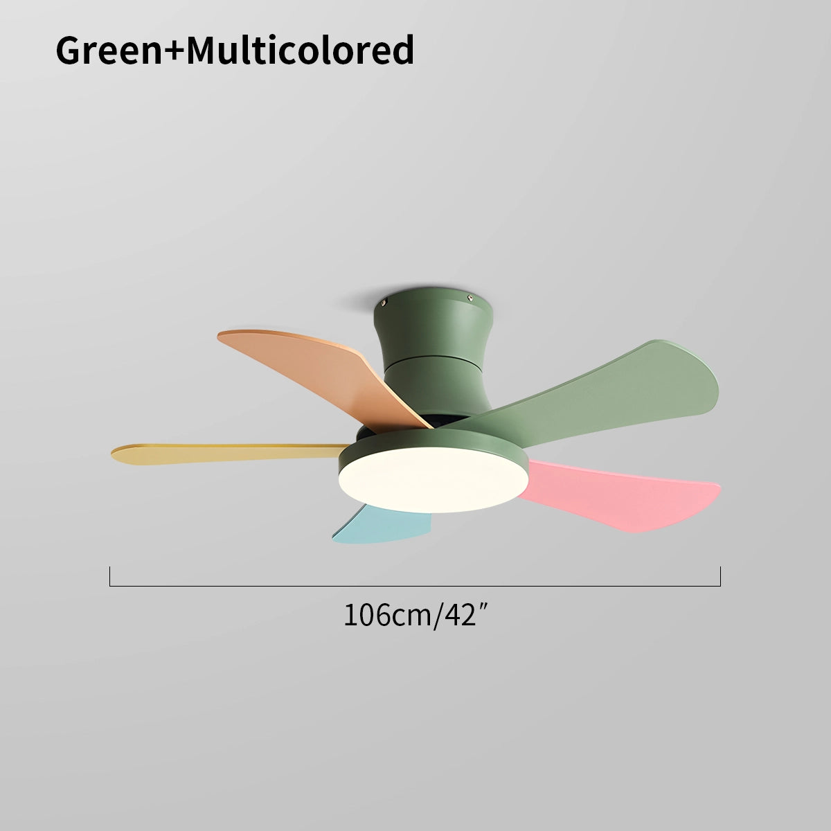 Antizer Scandi Low Profile Ceiling Fan with Light