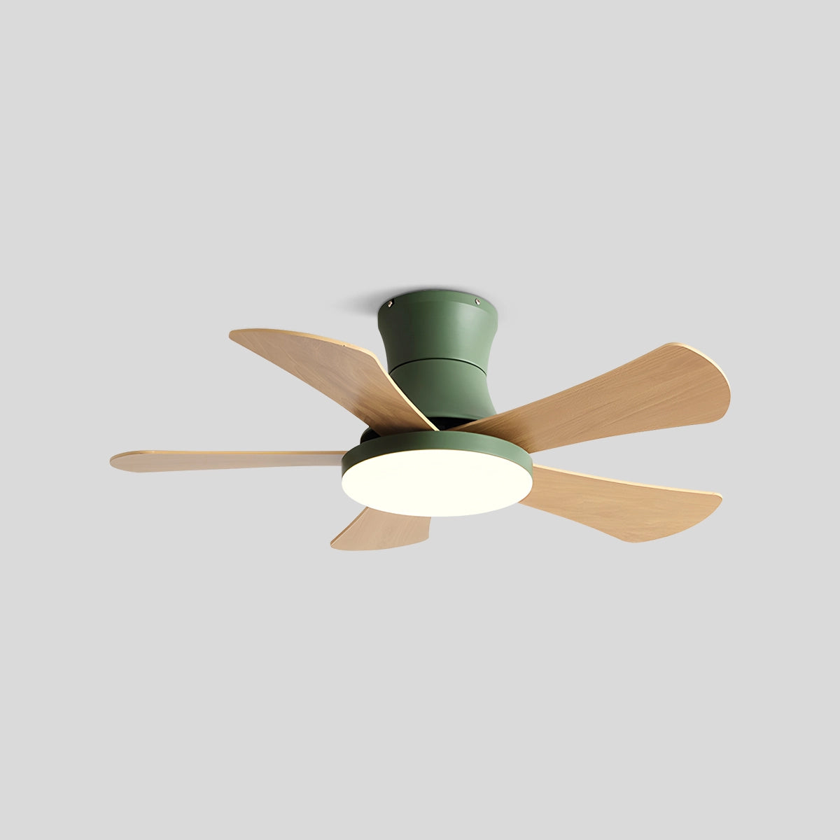 Antizer Scandi Low Profile Ceiling Fan with Light