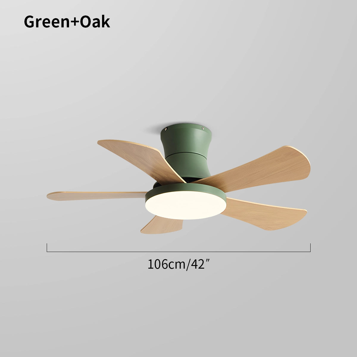 Antizer Scandi Low Profile Ceiling Fan with Light