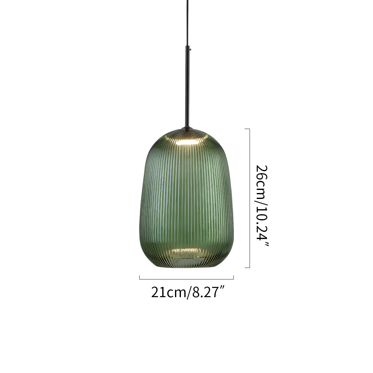 Antizer Nordic Pleated Colored Glass Pendant Light