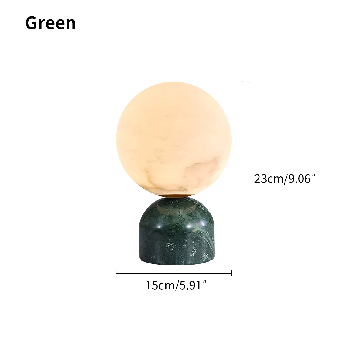 Antizer Modern Globe Spanish Alabaster Table Lamp Bedside Lighting