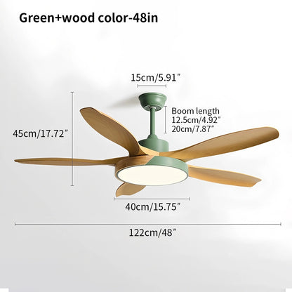 Antizer Nordic Living Room Ceiling Fan with Light