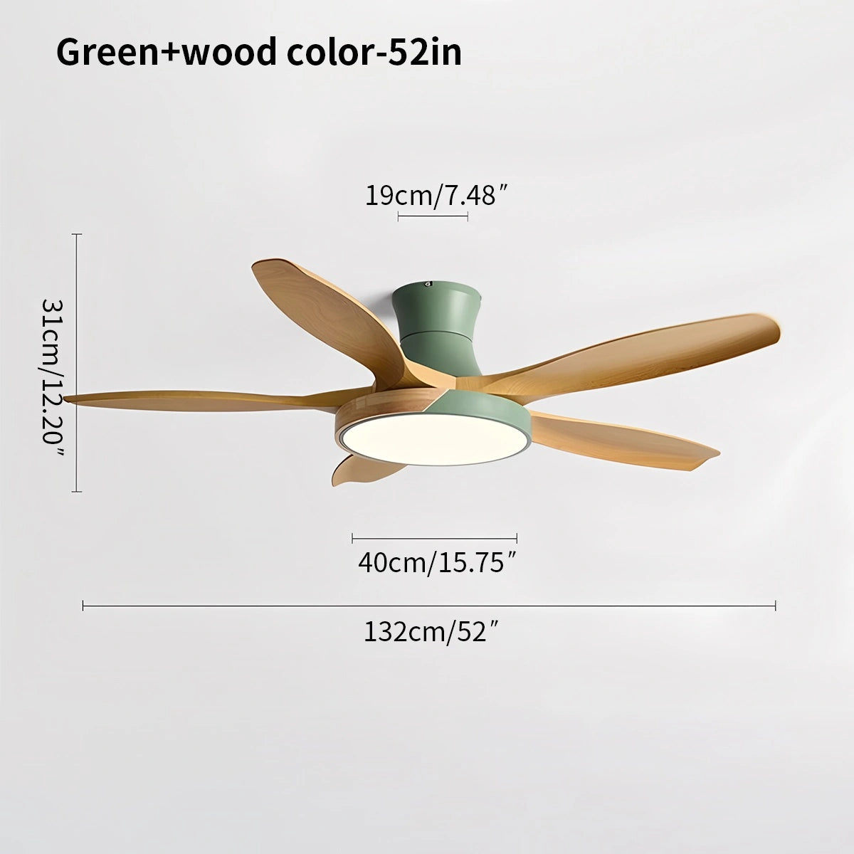 Antizer Nordic 5-Blade LED Ceiling Fan Light