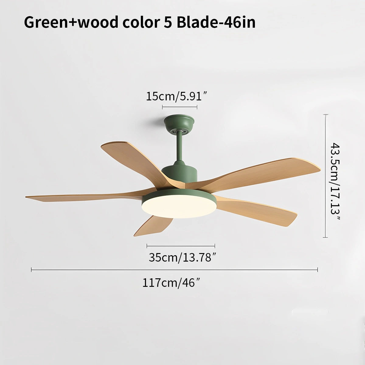 Antizer Living Room 6-Leaf Ceiling Fan Light