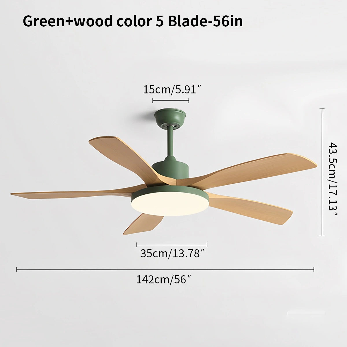 Antizer Living Room 6-Leaf Ceiling Fan Light