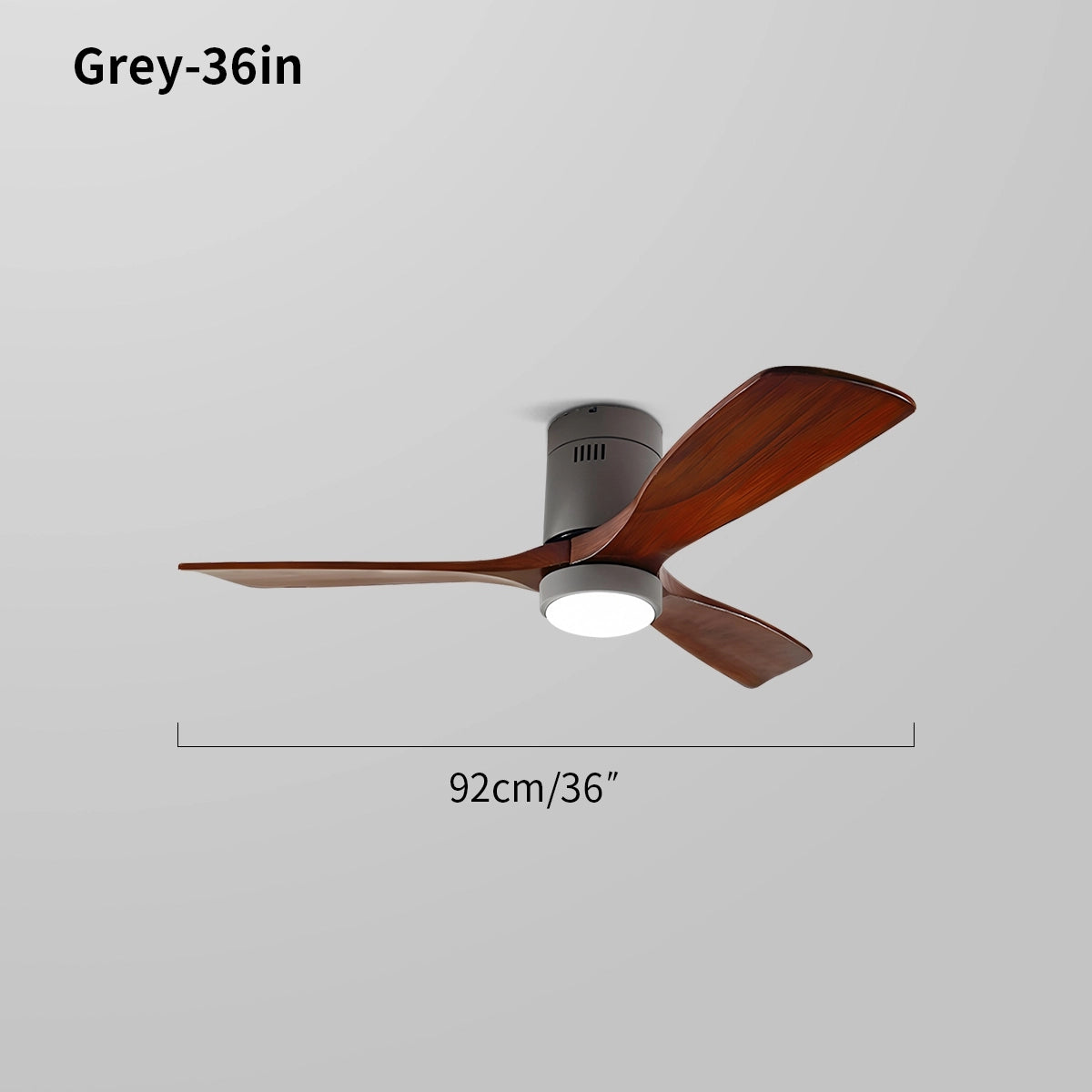 Antizer Mid-century Modern Hugger Ceiling Fan Lamp
