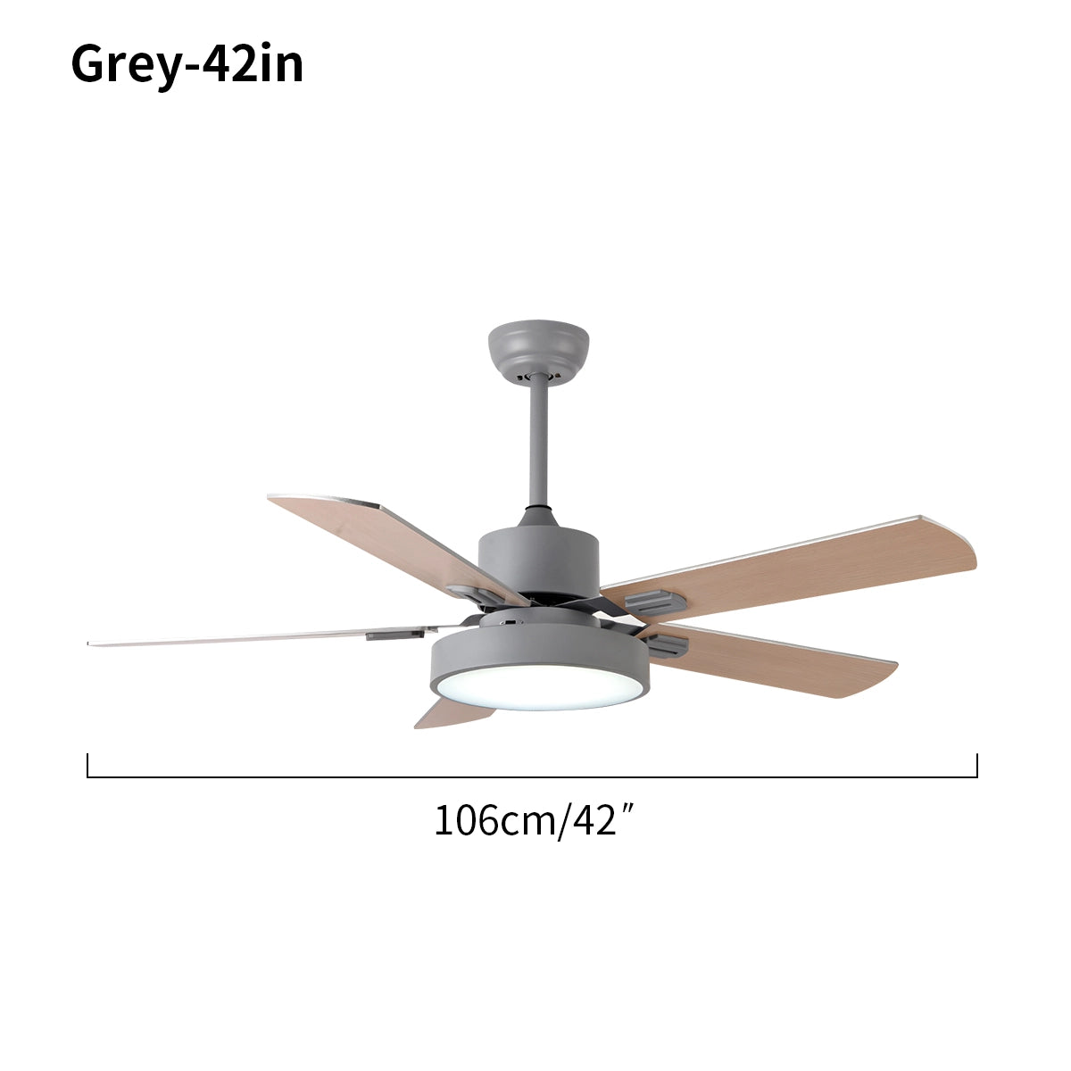 Antizer 5 Blade Vintage Ceiling Fan Light for Living Room