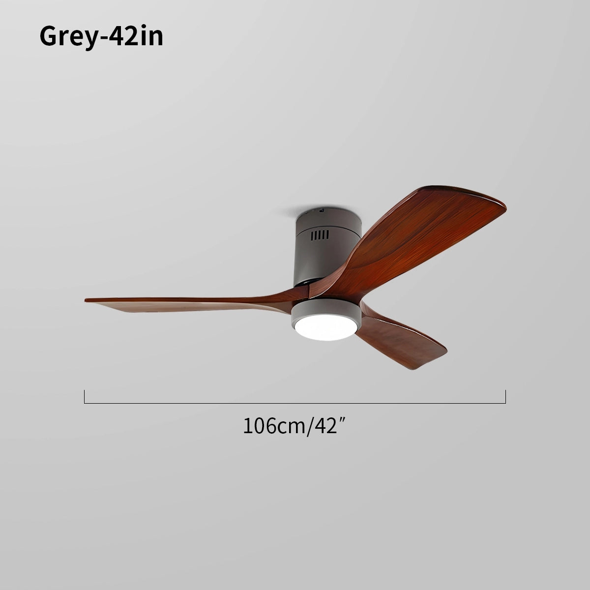 Antizer Mid-century Modern Hugger Ceiling Fan Lamp