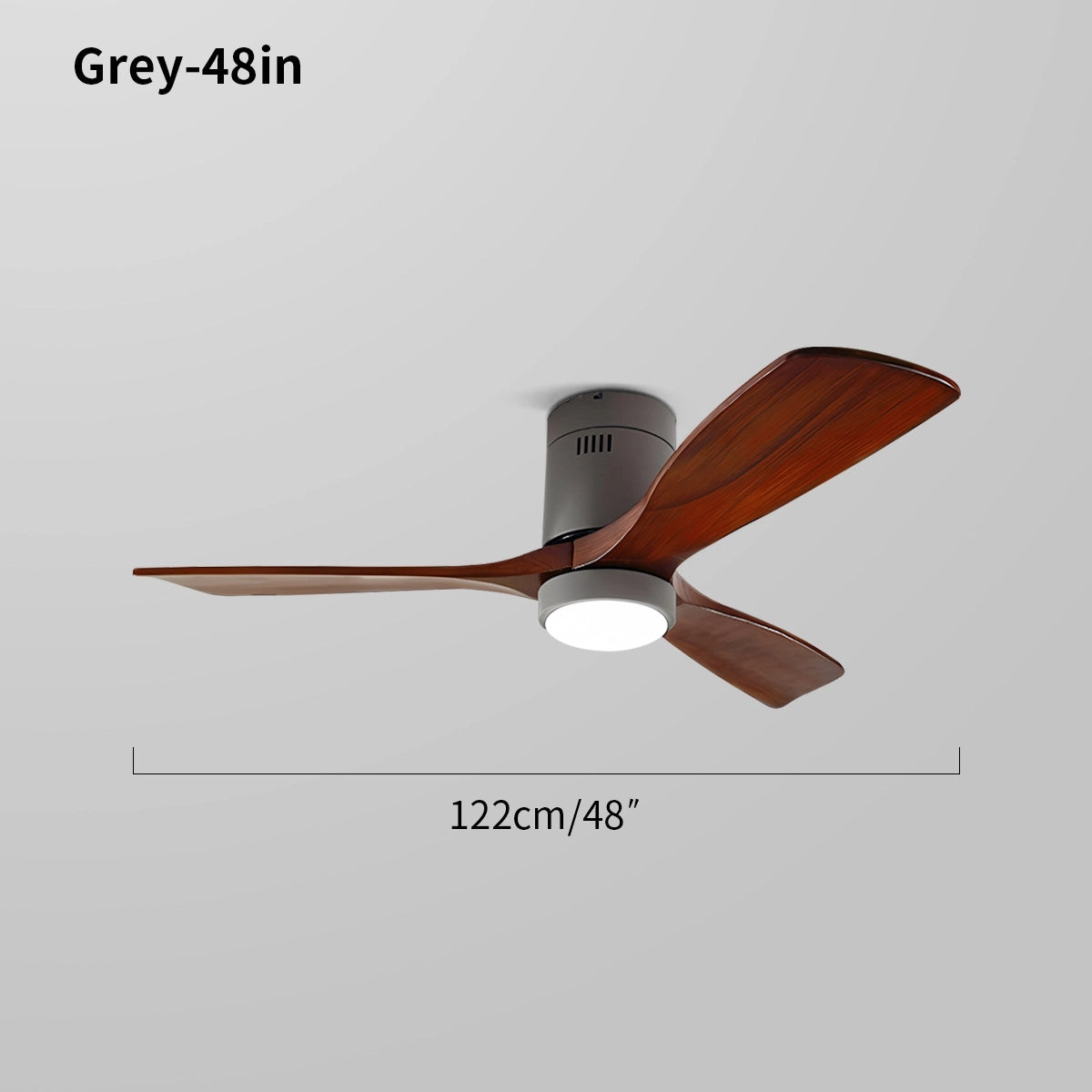 Antizer Mid-century Modern Hugger Ceiling Fan Lamp