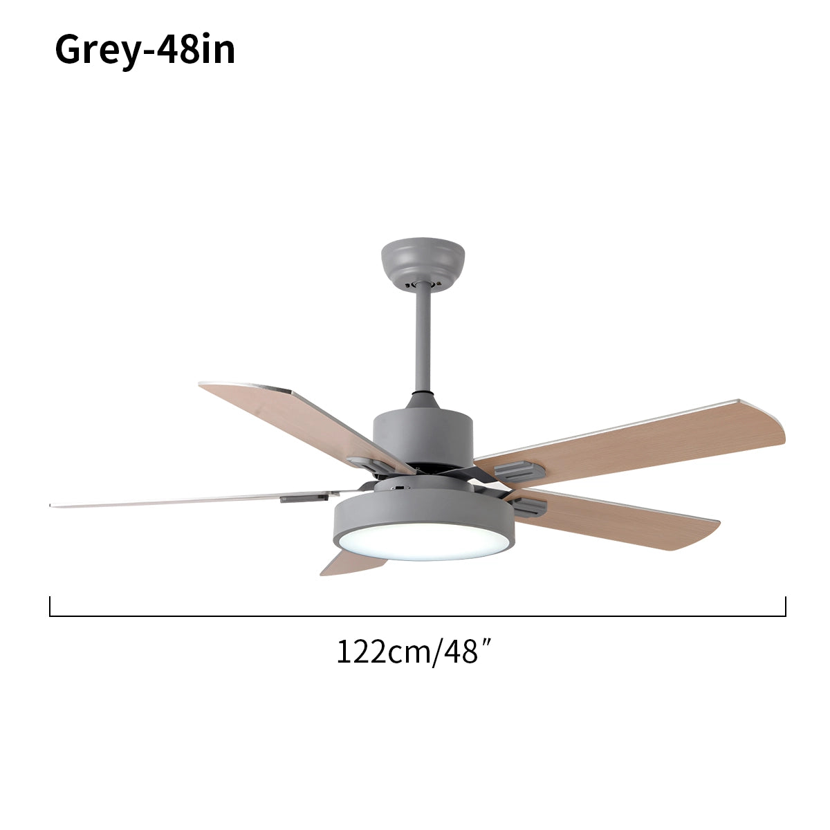 Antizer 5 Blade Vintage Ceiling Fan Light for Living Room