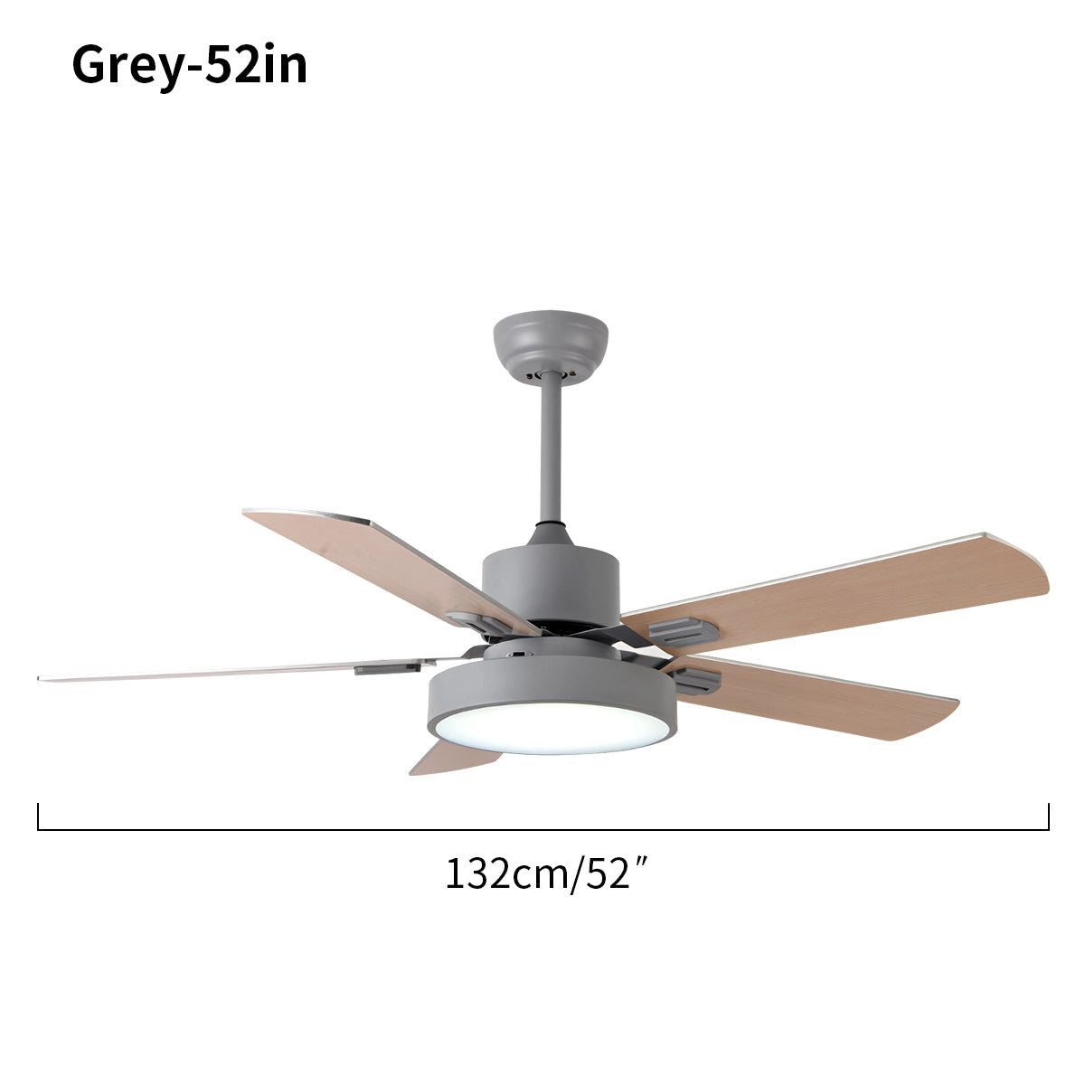 Antizer 5 Blade Vintage Ceiling Fan Light for Living Room
