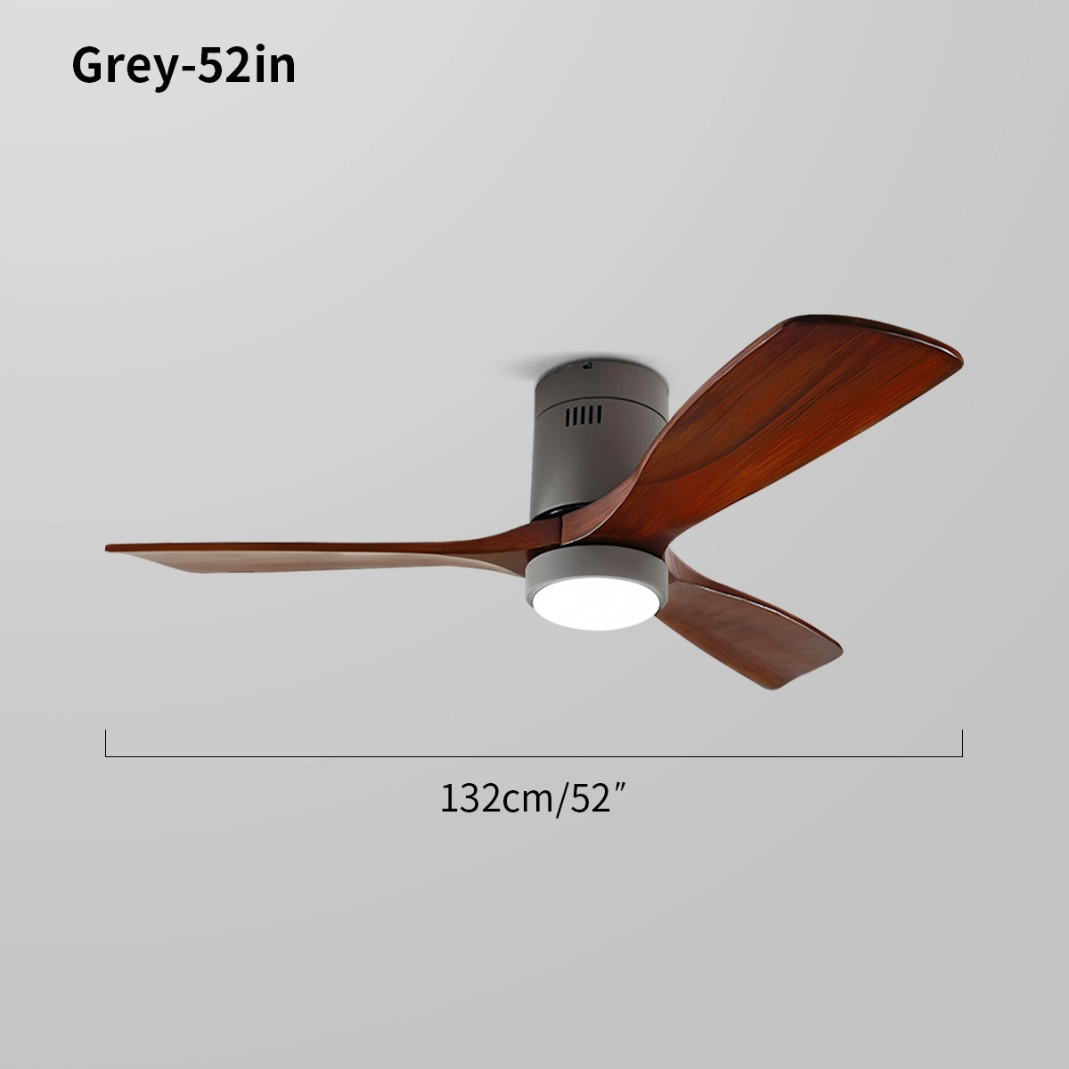 Antizer Mid-century Modern Hugger Ceiling Fan Lamp