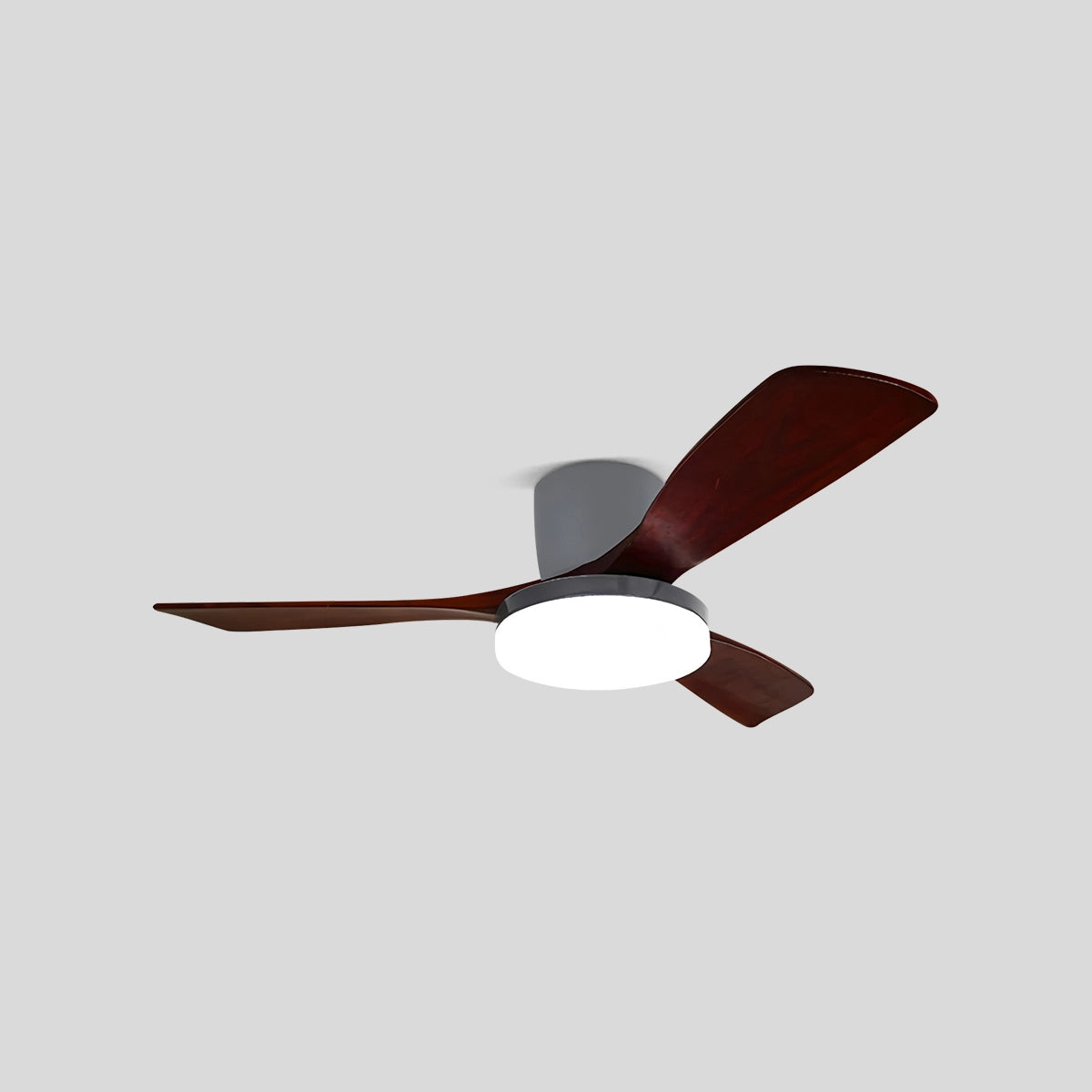 Antizer 3 Wood Blade Low Profile Ceiling Fan Lamp
