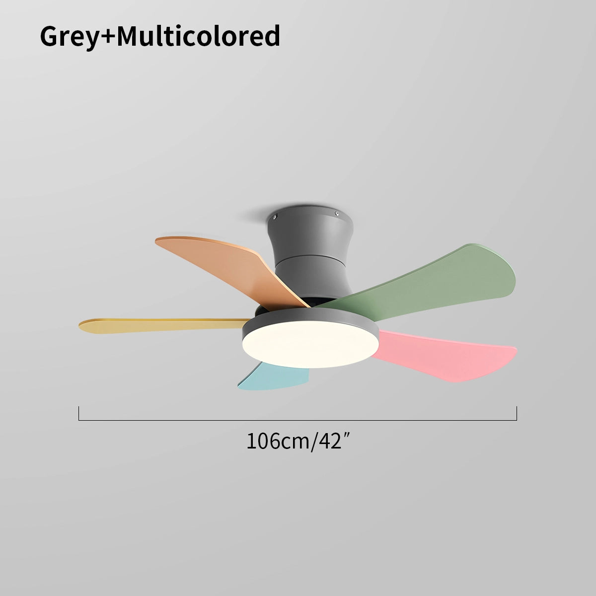 Antizer Scandi Low Profile Ceiling Fan with Light