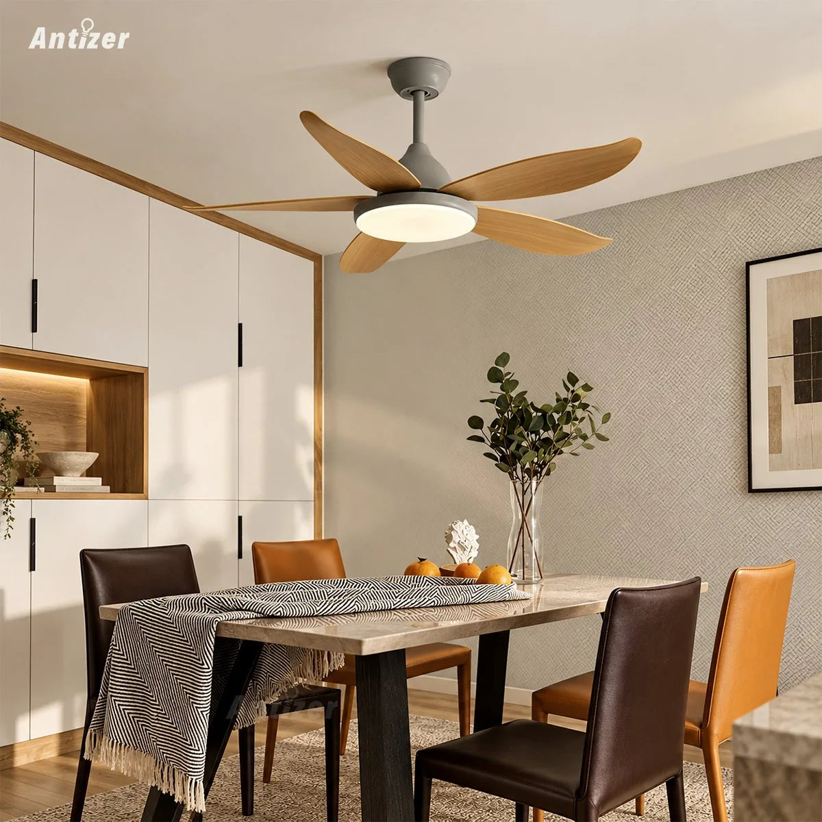 Antizer 5 Blade Contemporary Ceiling Fan Lamp