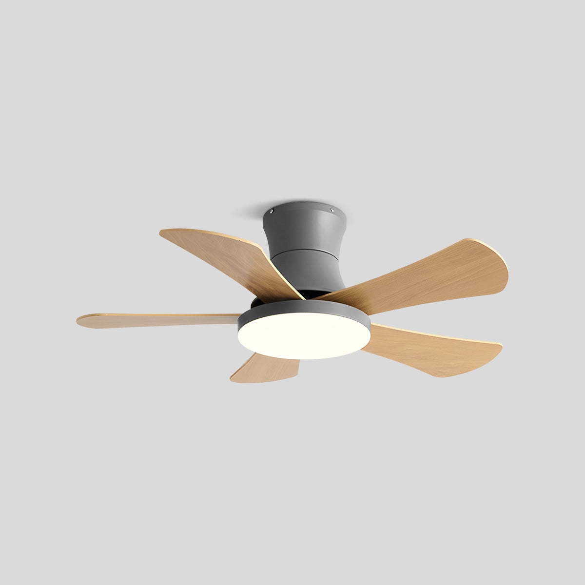 Antizer Scandi Low Profile Ceiling Fan with Light