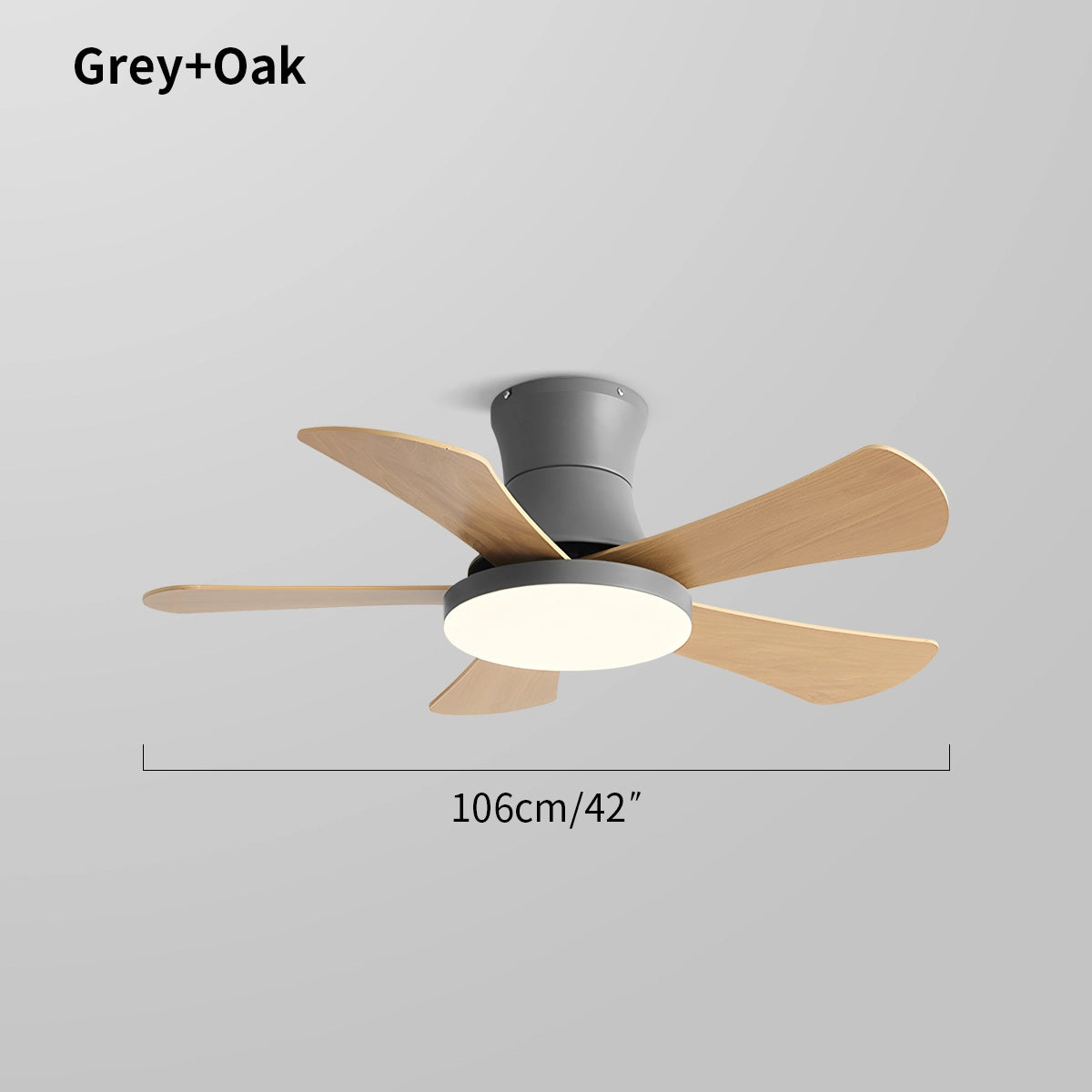 Antizer Scandi Low Profile Ceiling Fan with Light