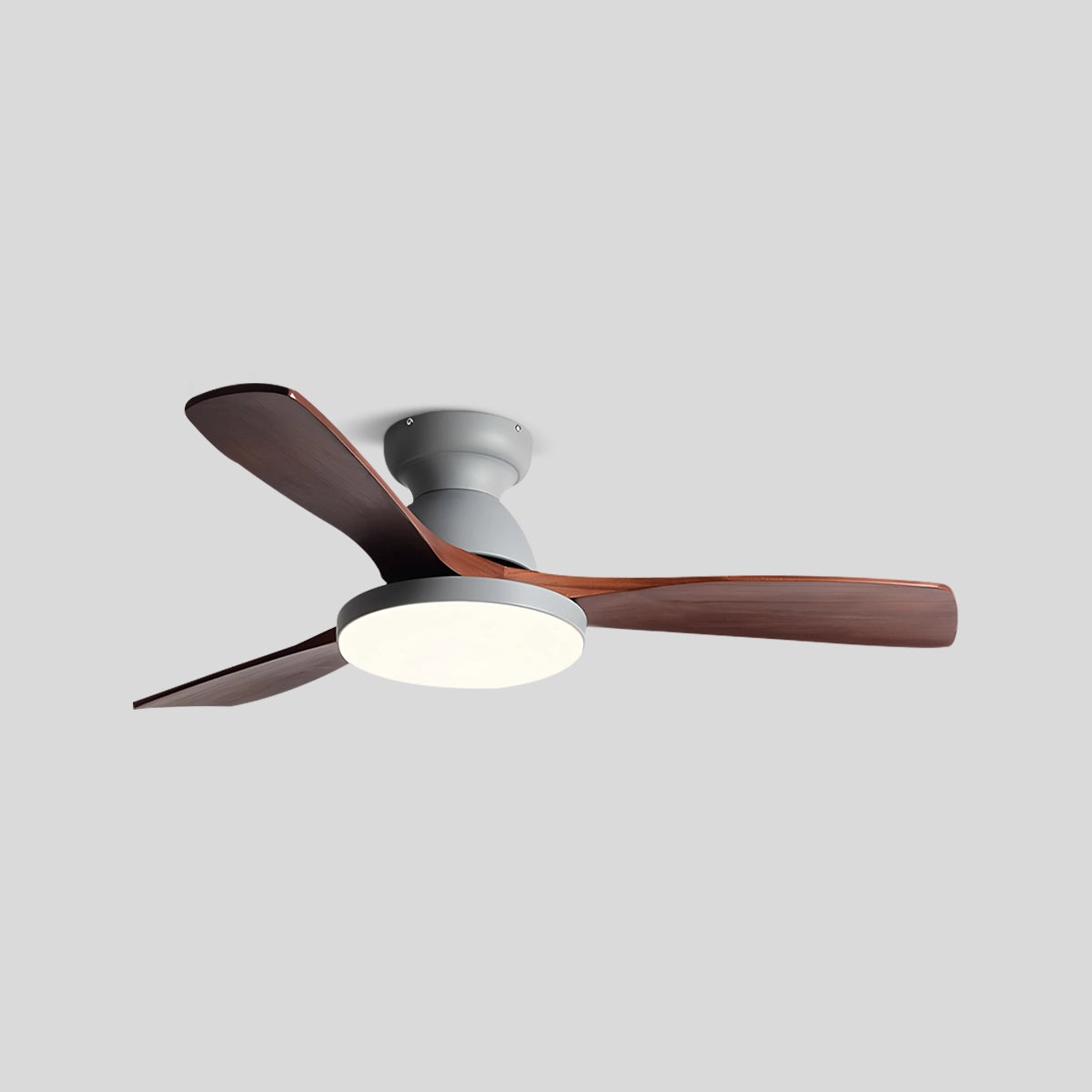 Antizer Vintage 3-leaf Solid Wood Ceiling Fan Lamp