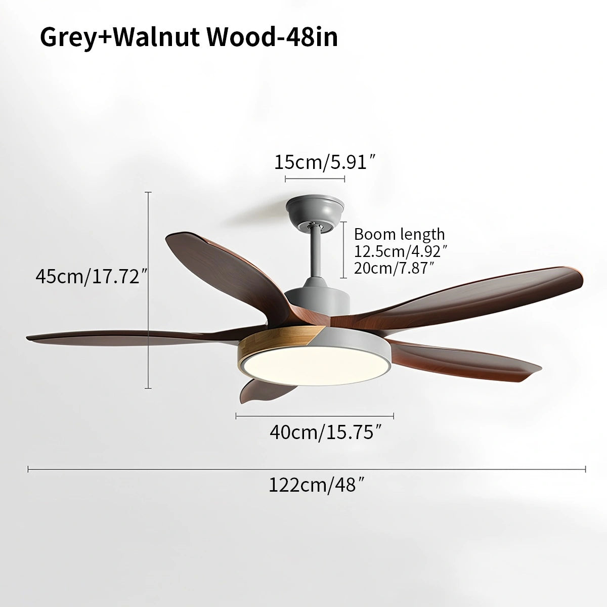 Antizer Nordic Living Room Ceiling Fan with Light
