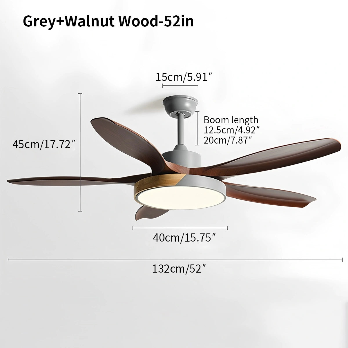 Antizer Nordic Living Room Ceiling Fan with Light