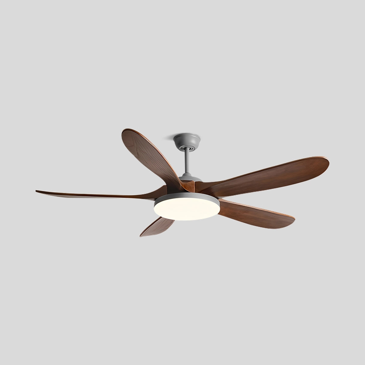 Antizer 5-leaf Solid Wood Ceiling Fan Light