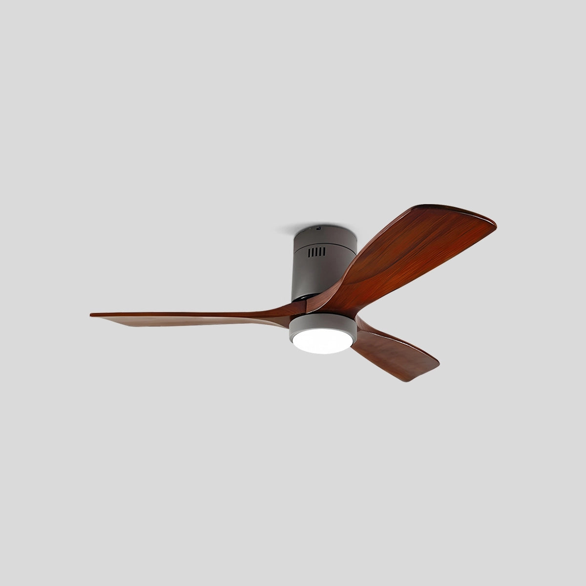 Antizer Mid-century Modern Hugger Ceiling Fan Lamp