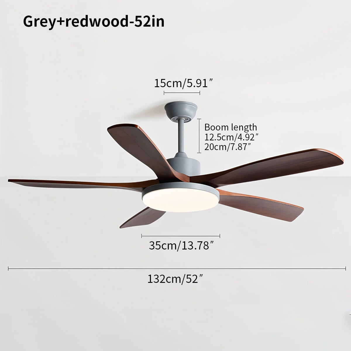 Antizer Living Room Minimalist Ceiling Fan with Light