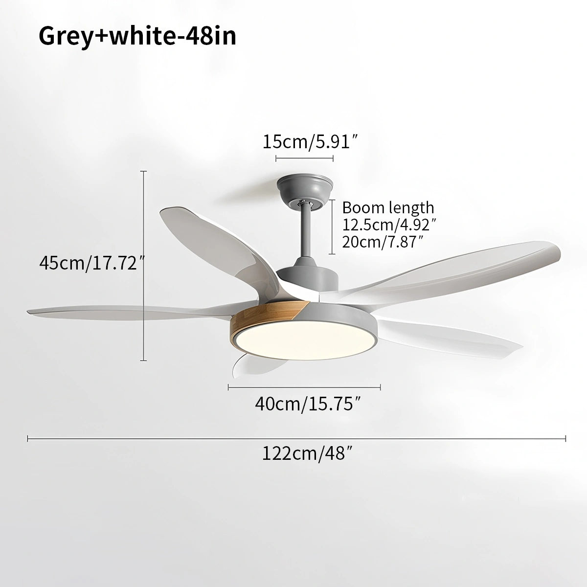 Antizer Nordic Living Room Ceiling Fan with Light