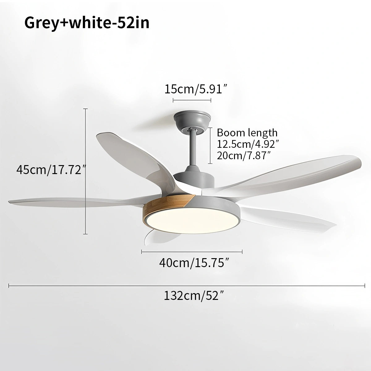 Antizer Nordic Living Room Ceiling Fan with Light