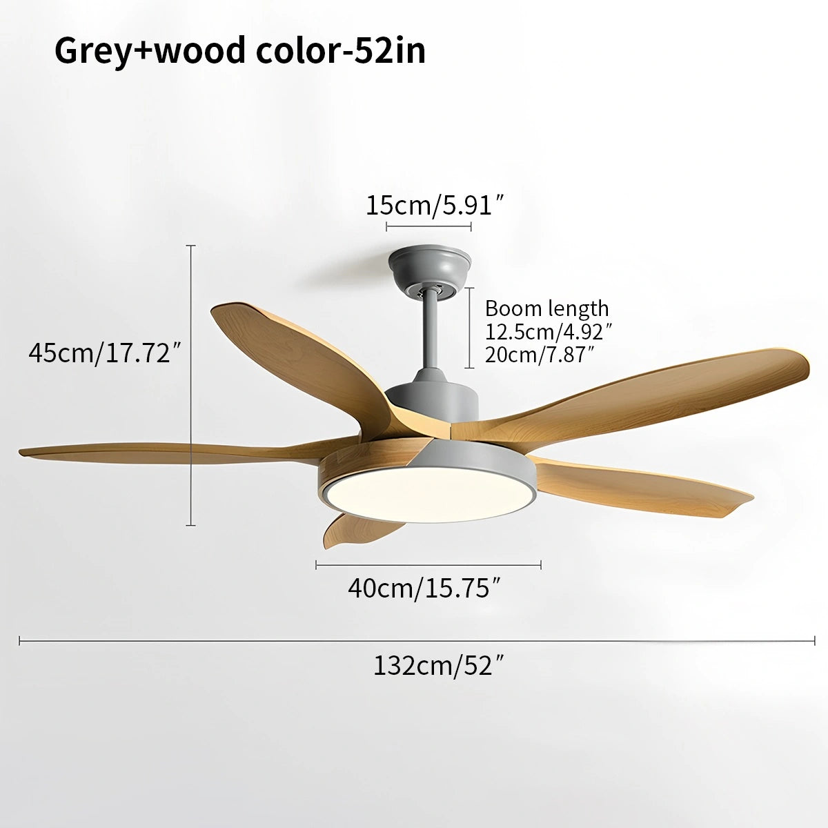 Antizer Nordic Living Room Ceiling Fan with Light
