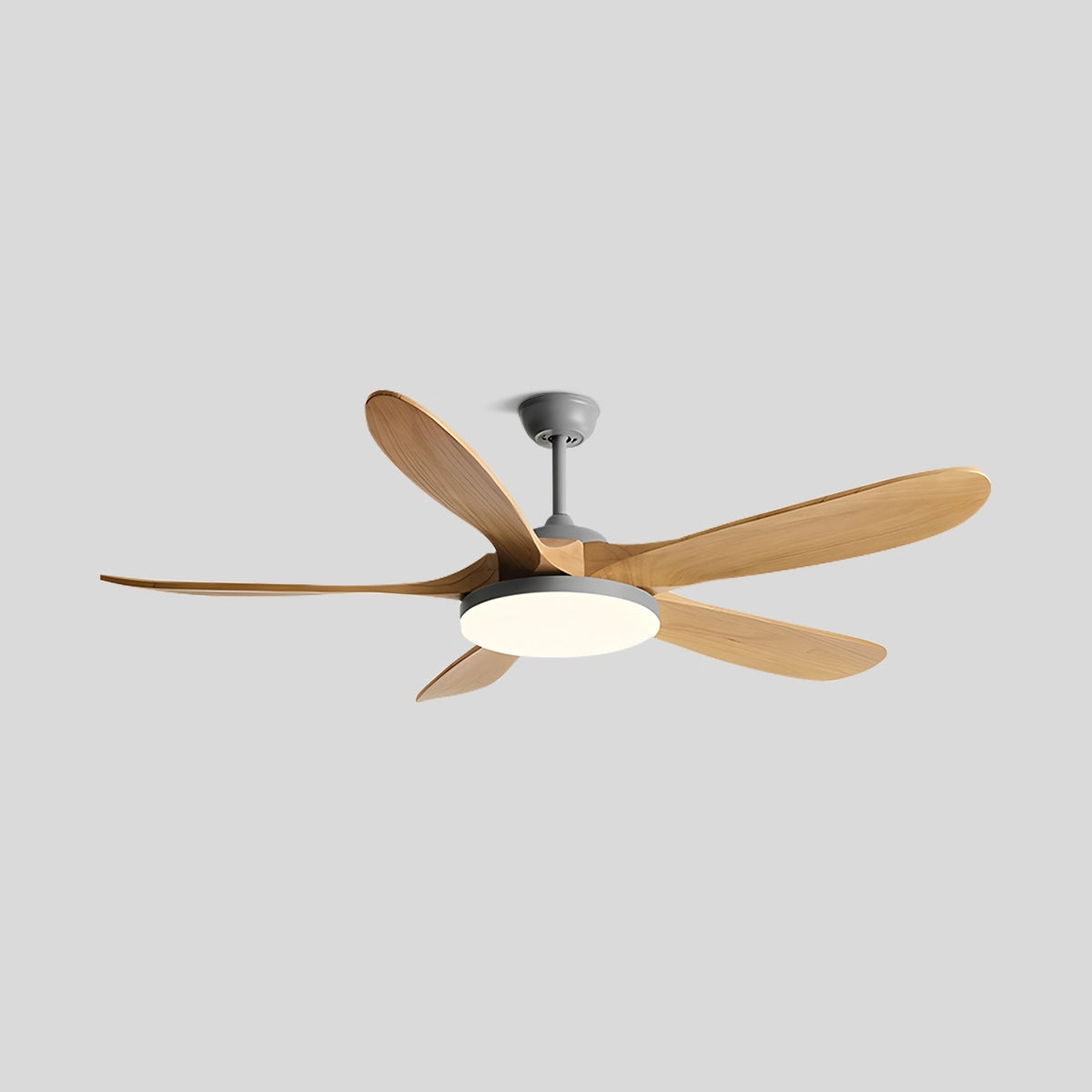 Antizer 5-leaf Solid Wood Ceiling Fan Light