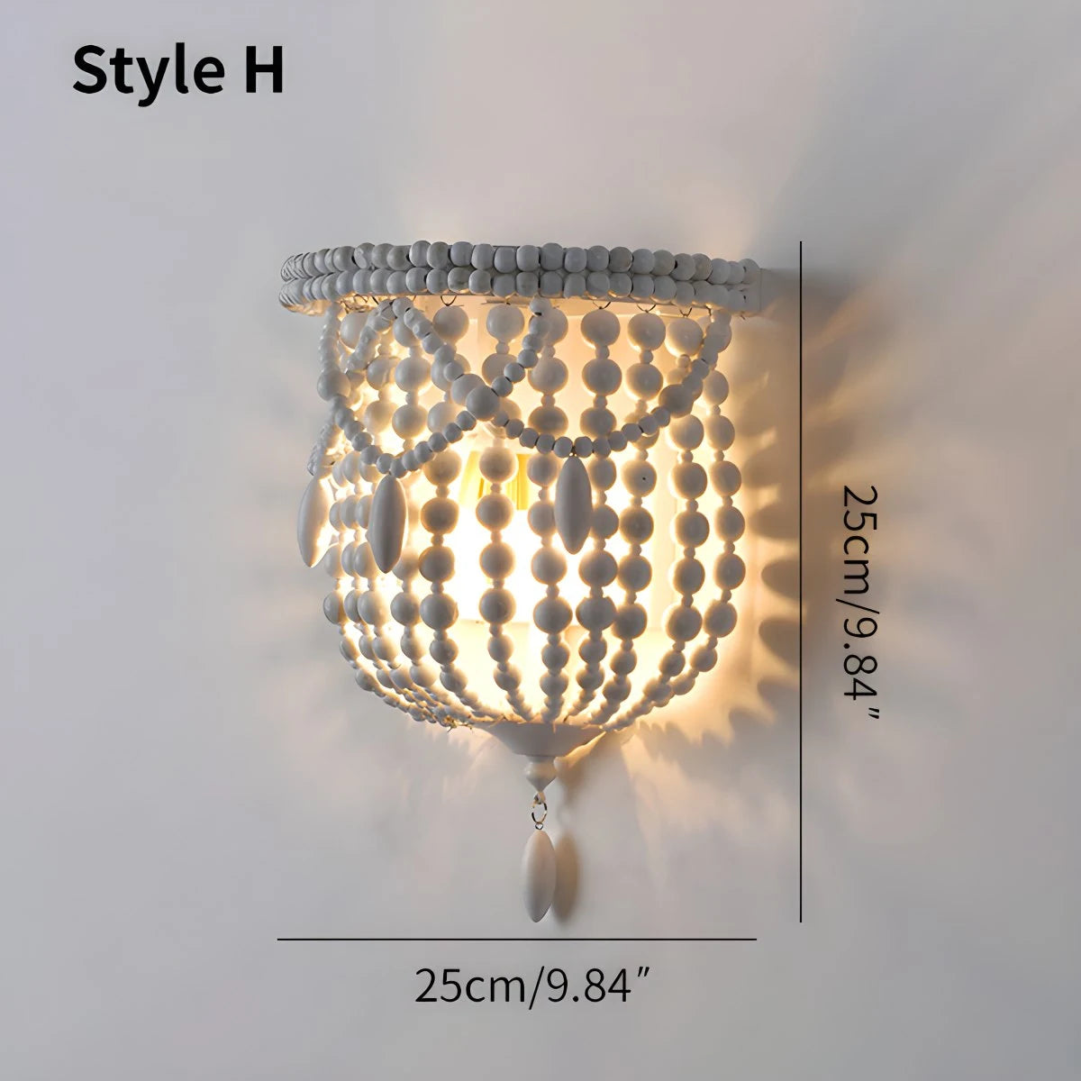Antizer Retro Wooden Bead Chandelier for Dining Room