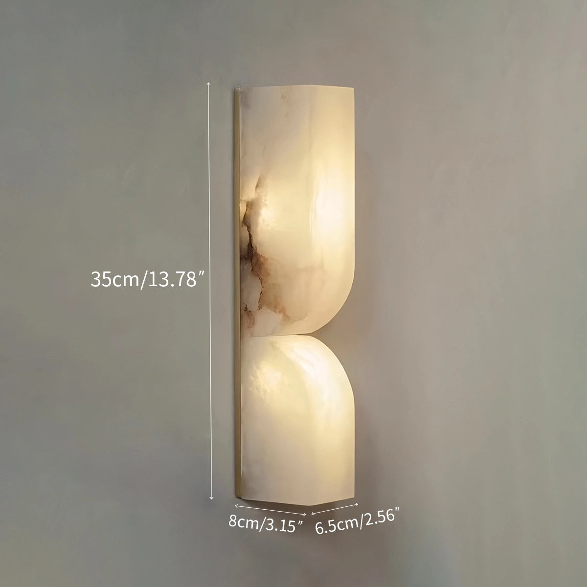 Antizer Light Luxury Spanish Alabaster Wall Sconce for Hallway