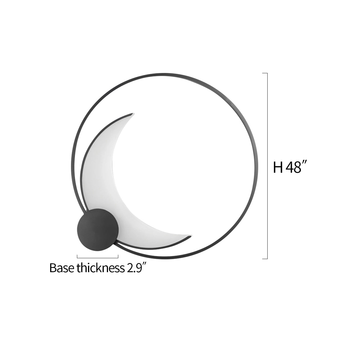 Antizer Solar Outdoor Moon Wall Lamp