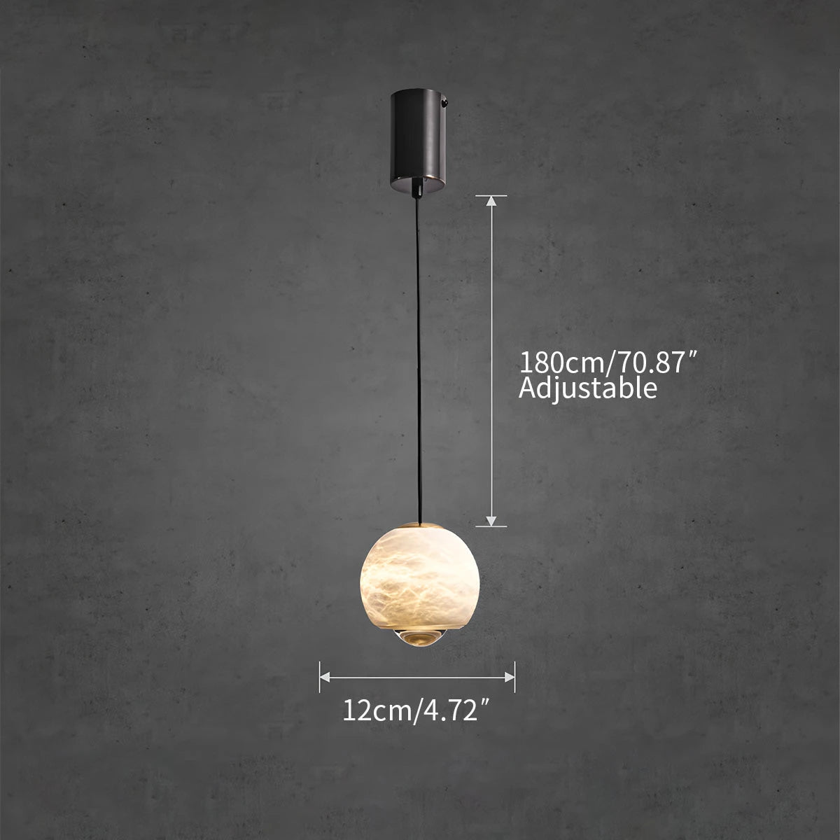 Antizer Modern Adjustable Spanish Alabaster Pendant Light