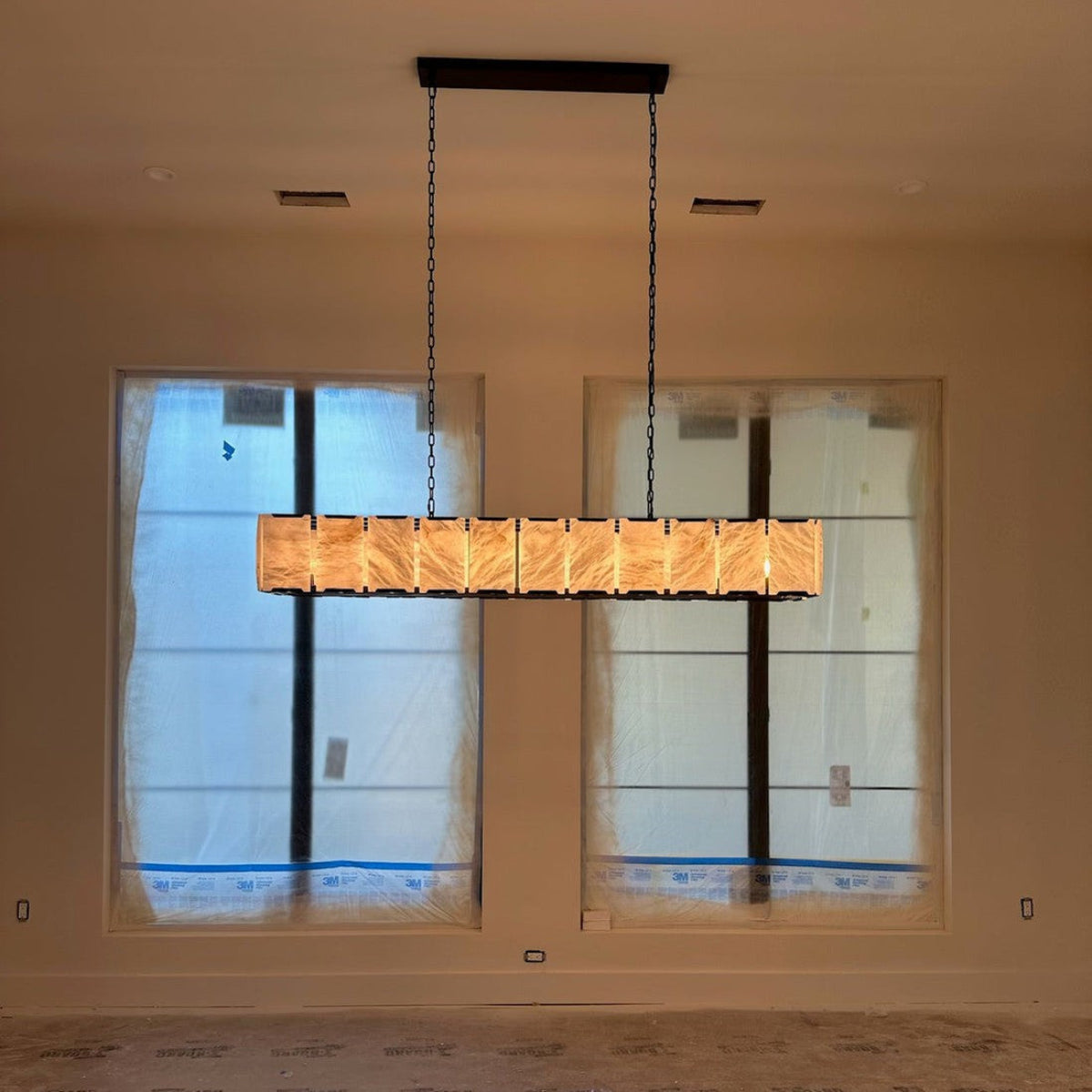 Antizer Harlow Calcite Rectangular Chandelier