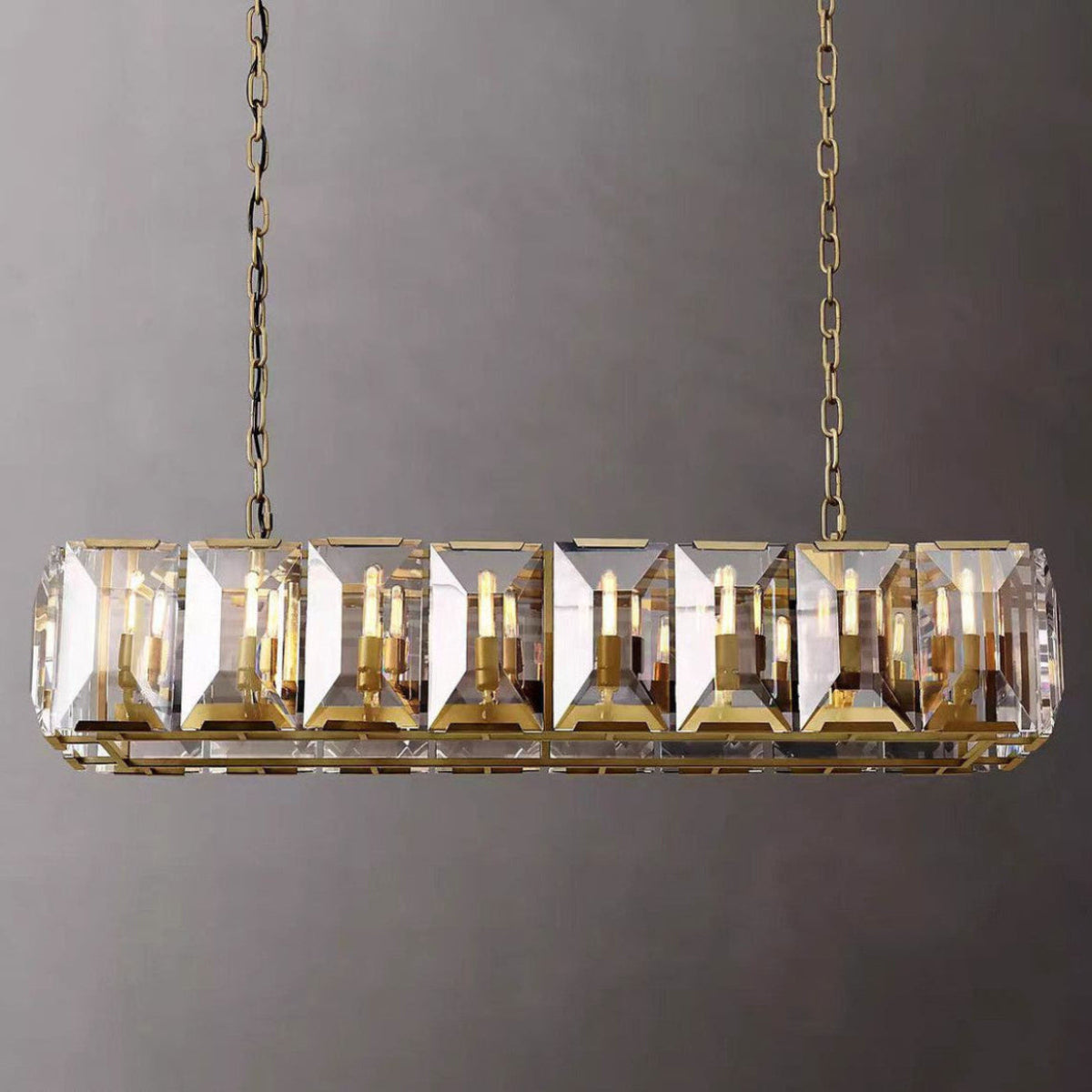 Antizer Harlow Multi Crystal Rectangular Chandelier