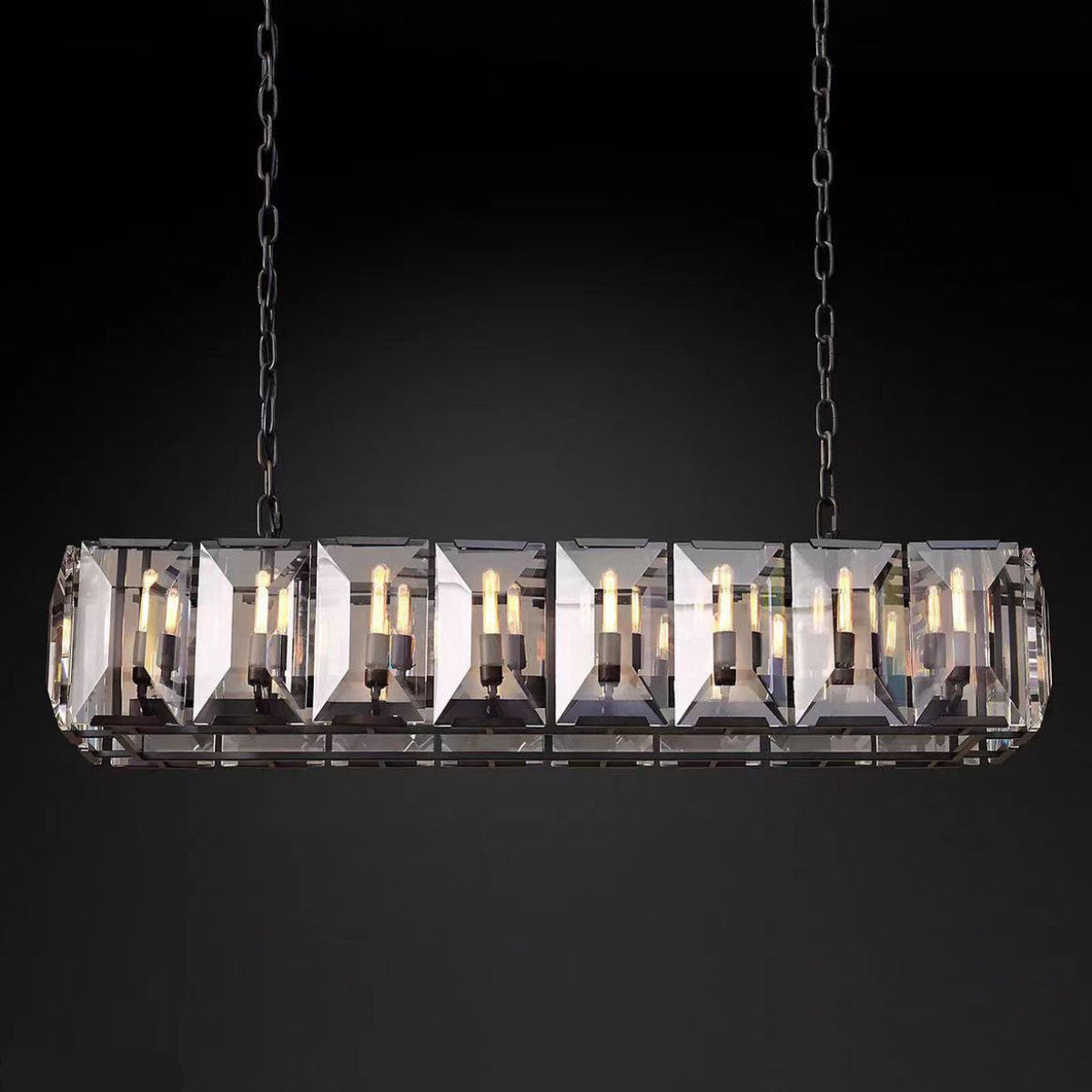 Antizer Harlow Multi Crystal Rectangular Chandelier