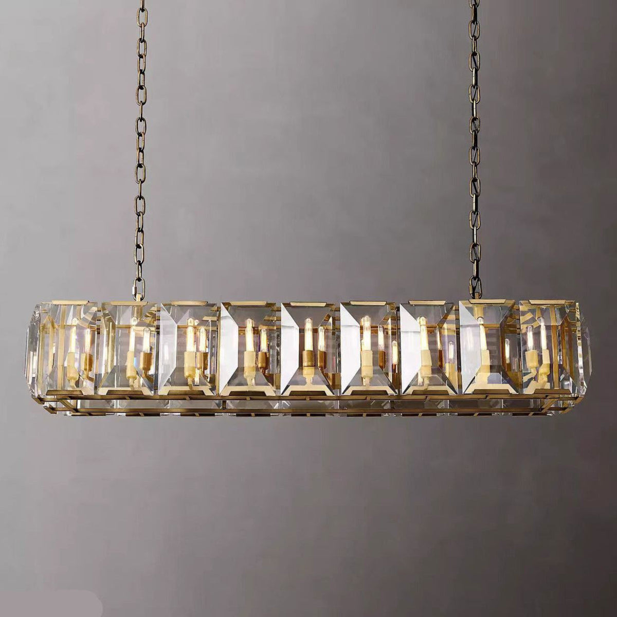 Antizer Harlow Multi Crystal Rectangular Chandelier