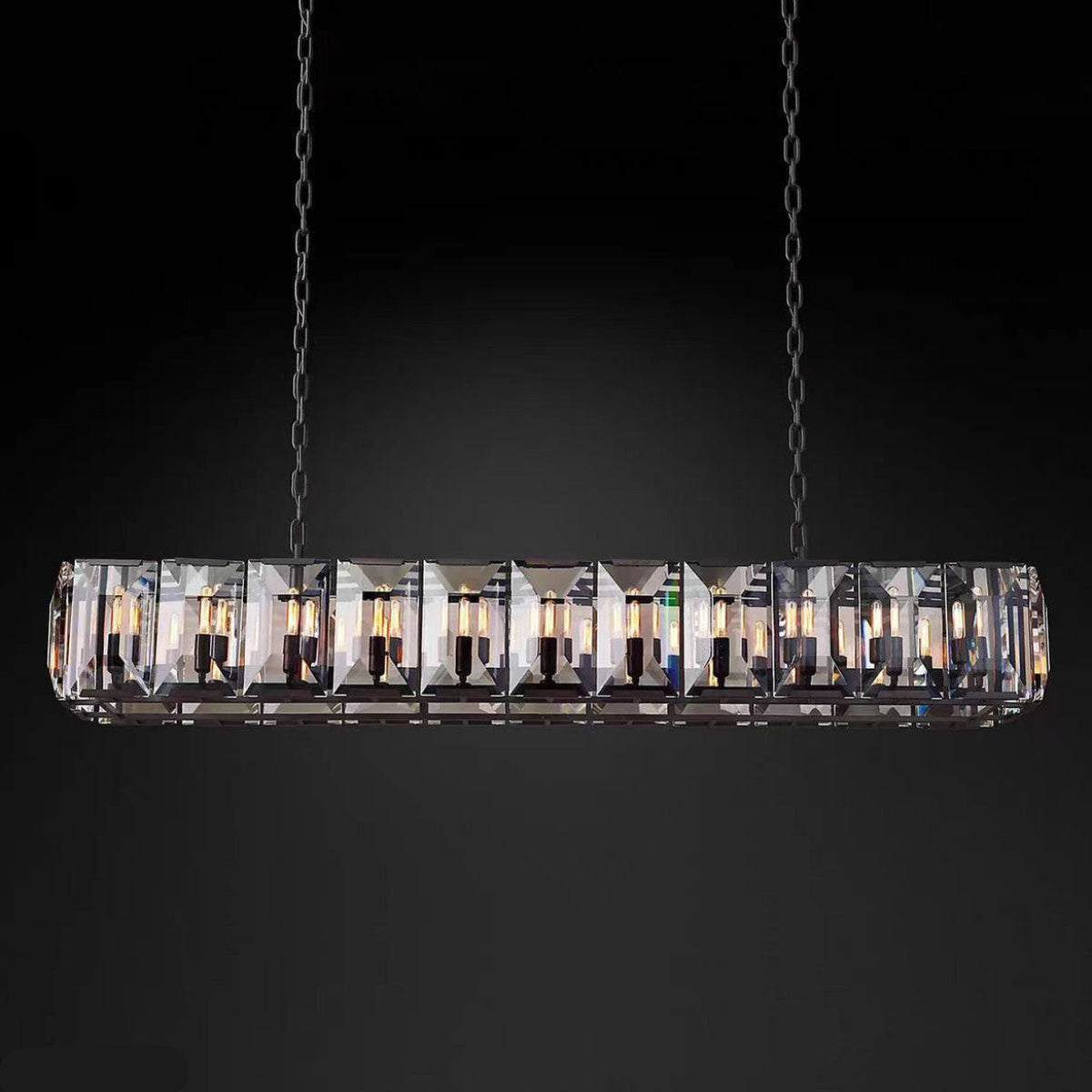 Antizer Harlow Multi Crystal Rectangular Chandelier