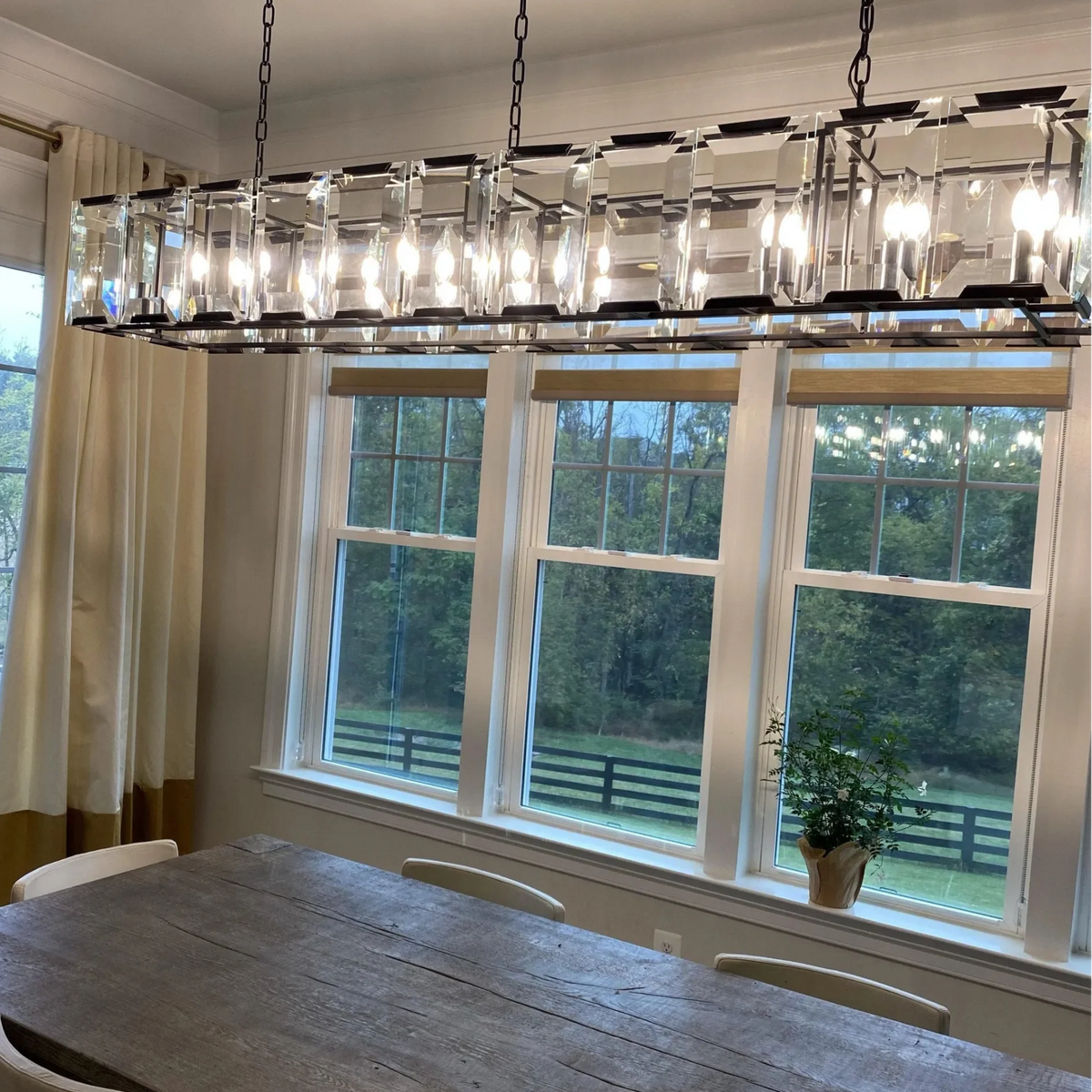 Antizer Harlow Multi Crystal Rectangular Chandelier